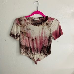 Tie dye pink shirt